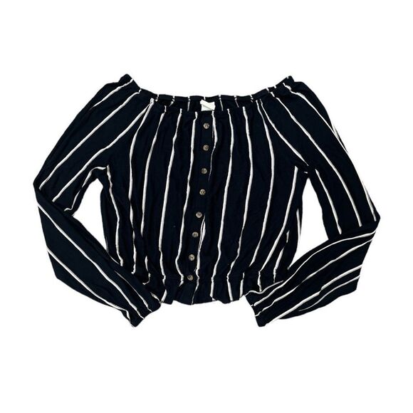 H&M Striped Off The Shoulder Top - Picture 1 of 4